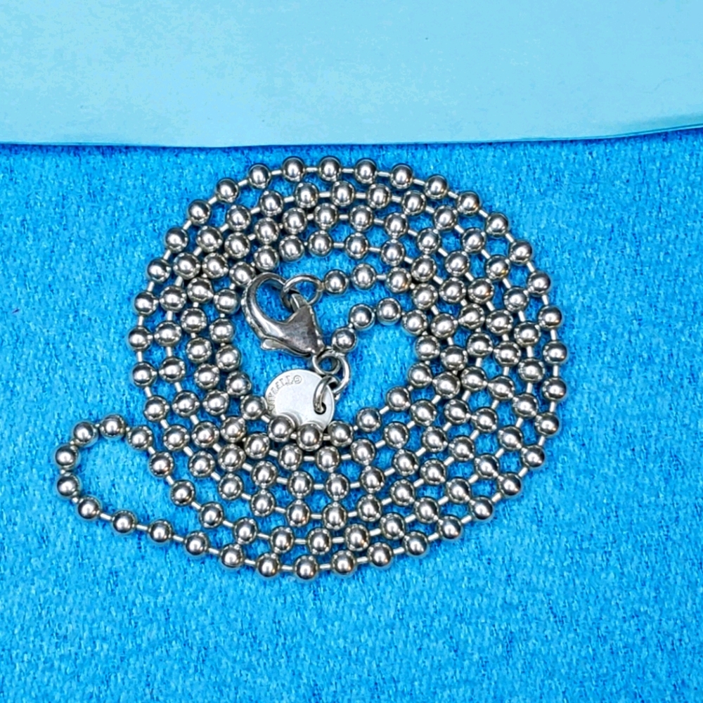 SOLD Tiffany 2mm Beaded Chain 20 inch